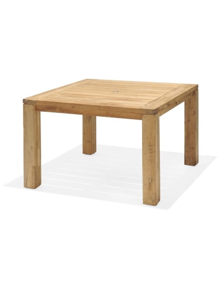 Mesa de jardín cuadrada Martinique 100x100 cm en teca maciza