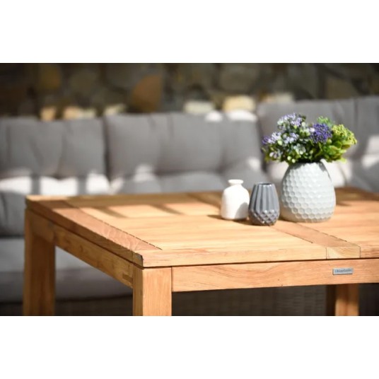 Mesa de jardín cuadrada Martinique 100x100 cm en teca maciza
