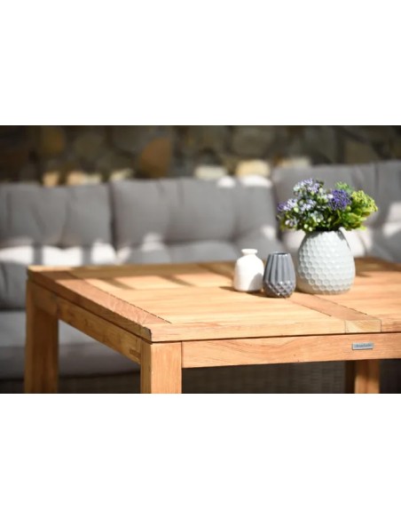 Mesa de jardín cuadrada Martinique 100x100 cm en teca maciza