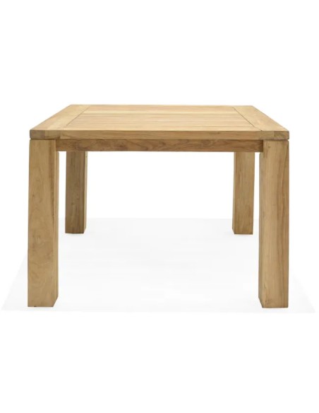 Mesa de jardín cuadrada Martinique 100x100 cm en teca maciza
