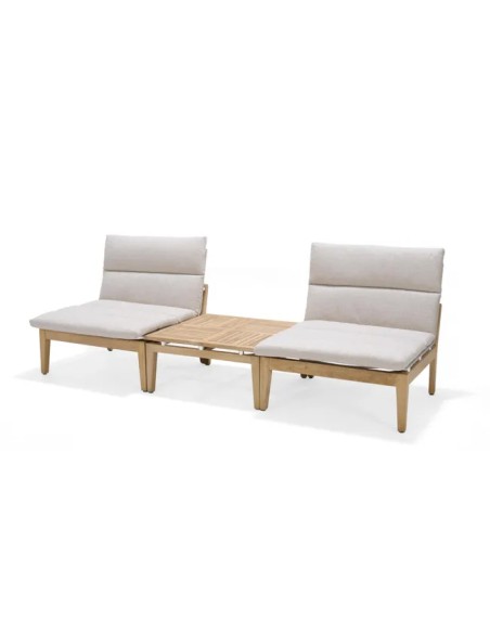 Conjunto de jardín Arno aluminio blanco para 2 personas