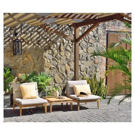Conjunto de jardín Arno aluminio blanco para 2 personas