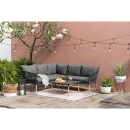 Conjunto de jardín esquinero Ipanema gris antracita