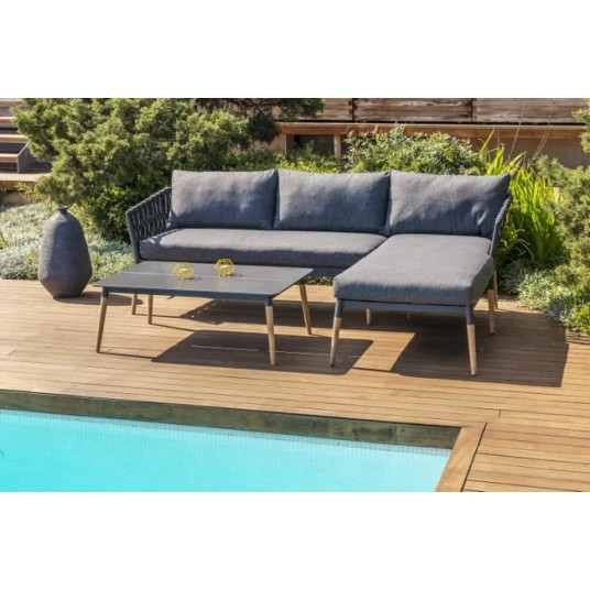 Conjunto de jardín Ipanema chaise longue gris antracita