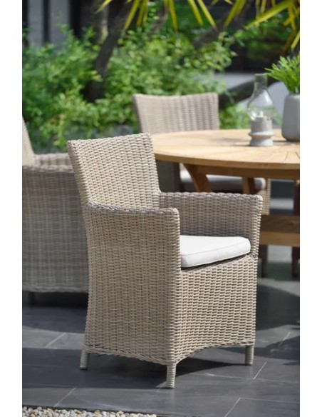 Conjunto de jardín BERMUDA mesa redonda+ 4 sillones