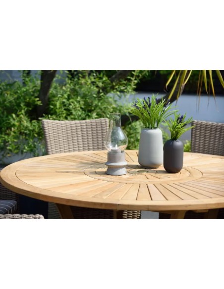 Conjunto de jardín BERMUDA mesa redonda+ 4 sillones