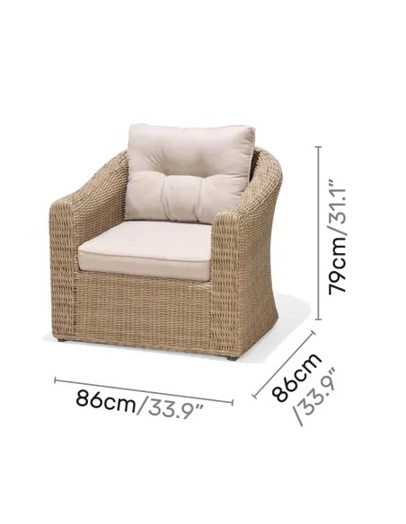 Set de jardín Martinique 2 butacas y mesa baja auxiliar