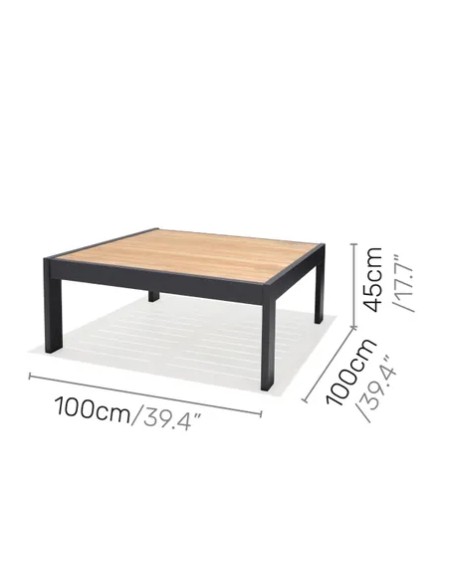 Conjunto modular de jardín Palau 10 plazas aluminio gris