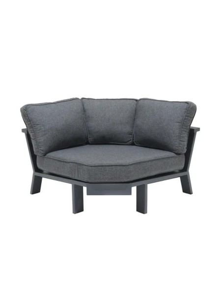 Conjunto modular de jardín Palau 10 plazas aluminio gris