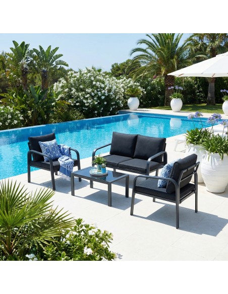 conjunto de jardín Puerto Rico 4 plazas para terraza