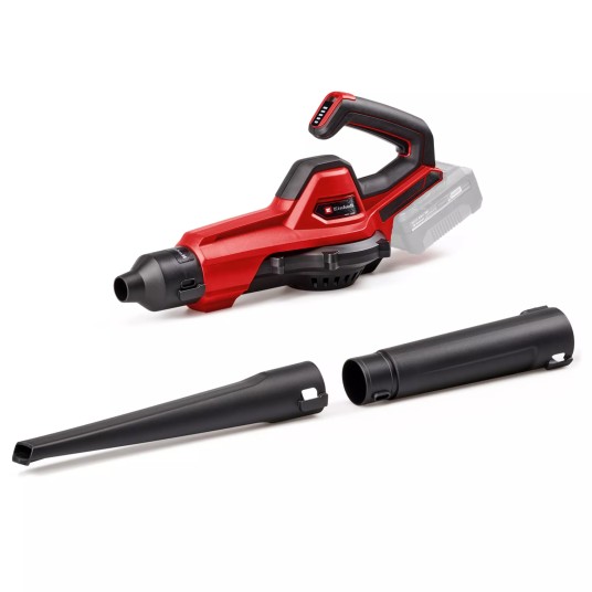 Soplador universal a batería GE-UB 18/250 Li E-Solo de Einhell, 18 V Power X-Change, velocidad aire 250 km/h, caudal 120 m³/h.