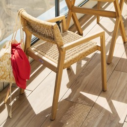 sillón de jardín Temeira Hespéride de madera acacia