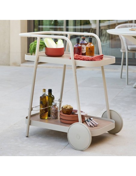 Carrito Camarera de Jardín Easiness Arcilla con Ruedas
