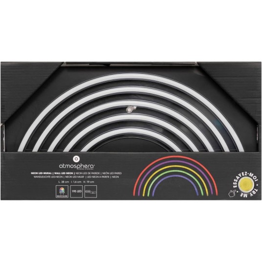 Neón LED de pared Arcoíris 38 cm USB