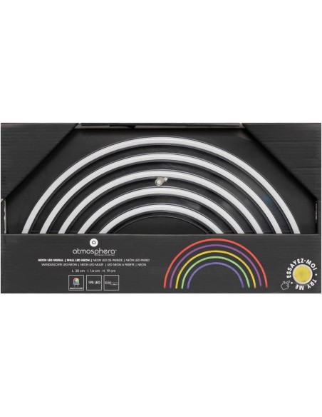 Neón LED de pared Arcoíris 38 cm USB