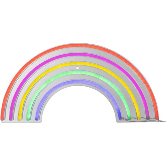 Neón LED de pared Arcoíris 38 cm USB