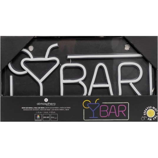 Neón LED de pared Bar 42 cm USB