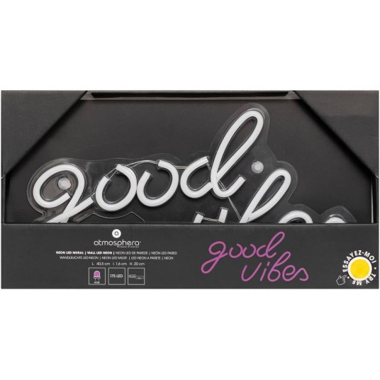 Neón LED de pared Good Vibes 40,5 cm USB
