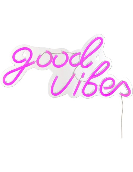 Neón LED de pared Good Vibes 40,5 cm USB