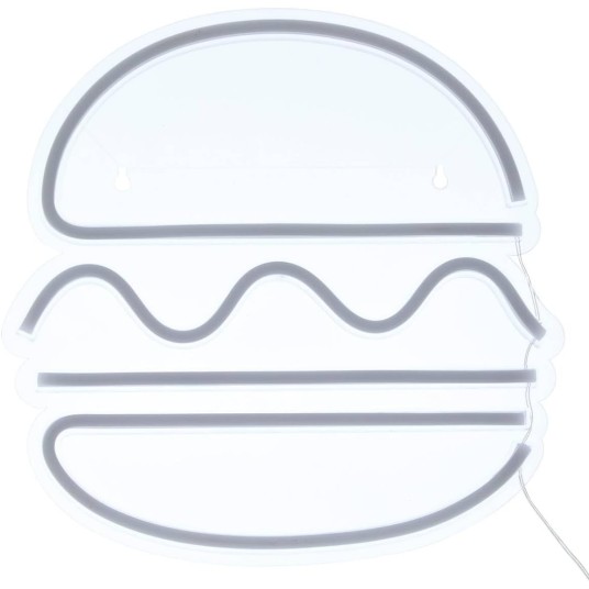Neón LED de pared Burger 30 cm USB