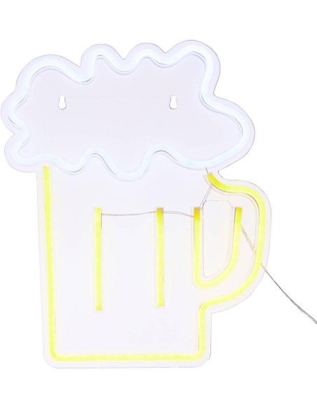 Neón LED de pared Cerveza 29,2 cm USB