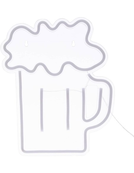 Neón LED de pared Cerveza 29,2 cm USB