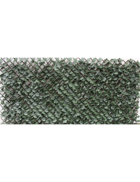 Celosía Extensible con Hojas Artificiales Verde