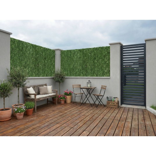 Seto artificial Diamond PVC bicolor 90% ocultación jardín terraza vallado