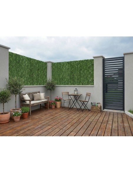 Seto artificial Diamond PVC bicolor 90% ocultación jardín terraza vallado