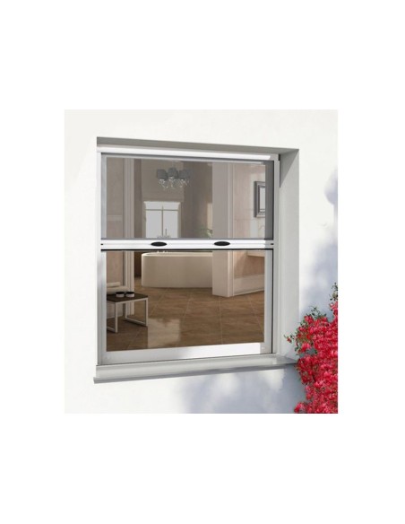 Mosquitera enrollable blanca para ventana 100x150 cm