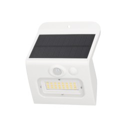 Aplique solar LED Egoda blanco con sensor de movimiento y crepuscular para exteriores