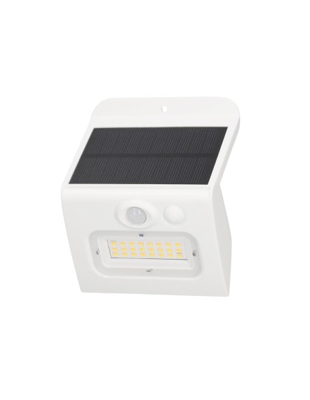 Aplique solar LED Egoda blanco con sensor de movimiento y crepuscular para exteriores