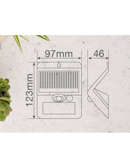 Aplique Solar LED Egoda con Sensor de Movimiento y Crepuscular