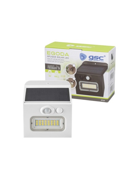Aplique Solar LED Egoda con Sensor de Movimiento y Crepuscular