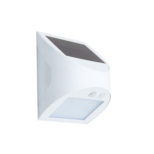 iluminación exterior con aplique solar LED con sensor de movimiento