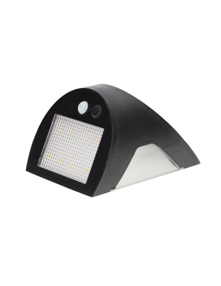 Aplique solar LED de pared Kolam negro con sensor de movimiento