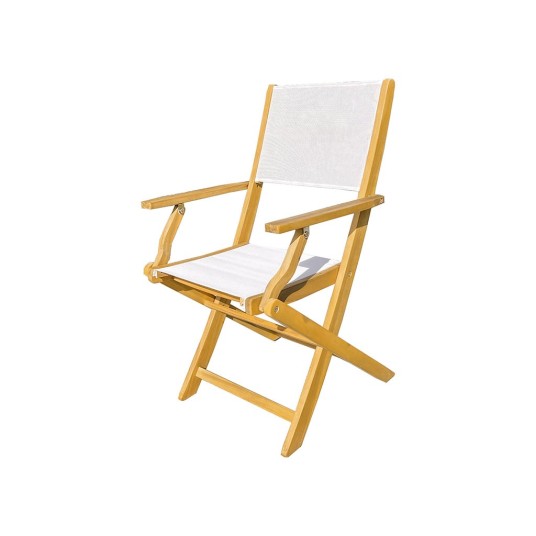 Silla de Jardín Plegable con Brazos Camden en madera de acacia