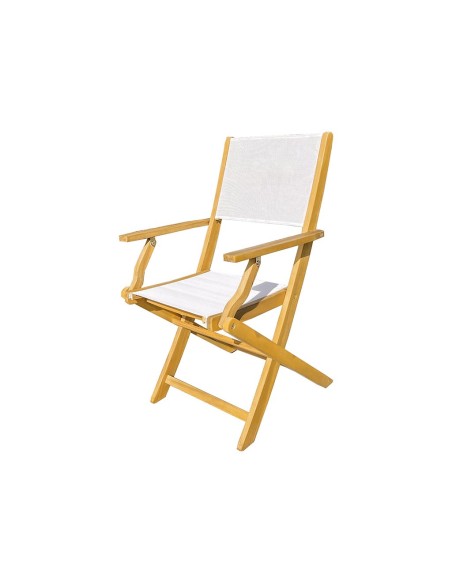 Silla de Jardín Plegable con Brazos Camden en madera de acacia