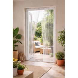 Cortina de PVC Duero colores disponibles: azul, beige, cristal, miel, negro, rojo, turquesa