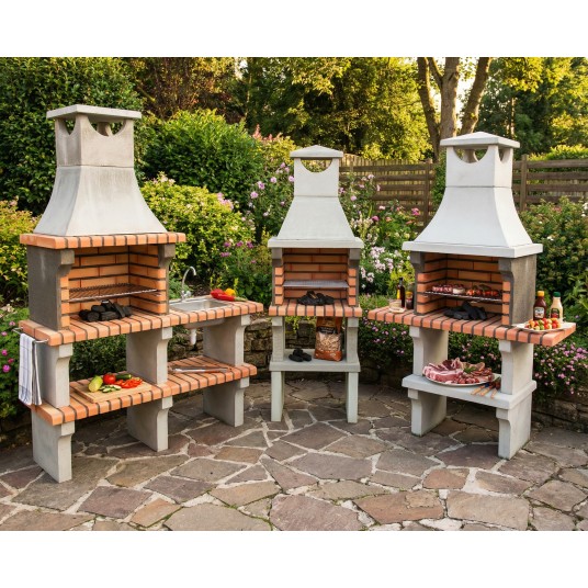 Barbacoa de obra con fregadero L’Art
