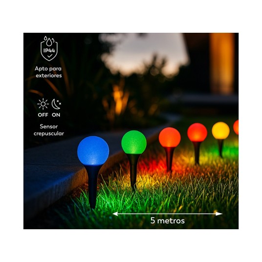 Guirnalda solar Calipso multicolor 5 m
