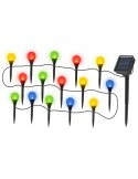 guirnalda solar exterior multicolor jardín iluminación LED