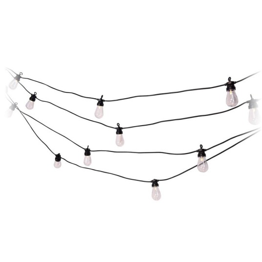 guirnalda LED exterior 20 bombillas luz cálida terraza