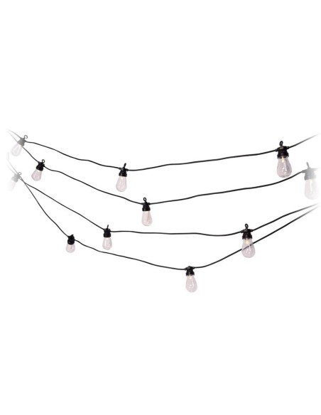 guirnalda LED exterior 20 bombillas luz cálida terraza