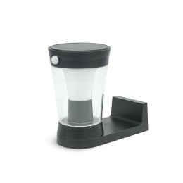 lámpara solar exterior pared con sensor movimiento jardín