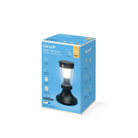 Lámpara solar sobremuro Hércules 360º...