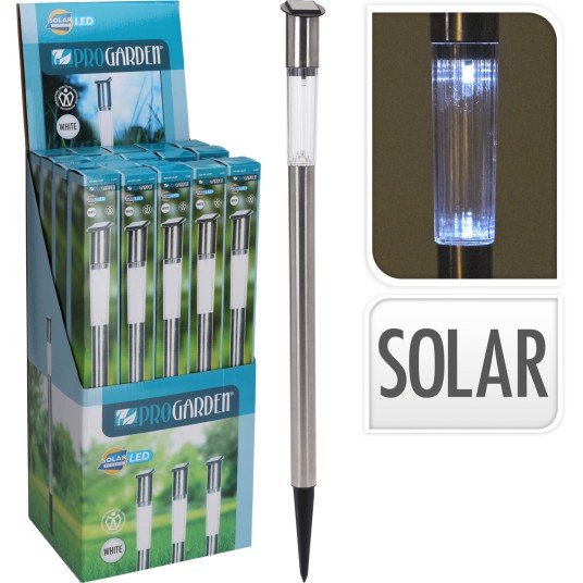 Baliza solar jardín acero inoxidable...