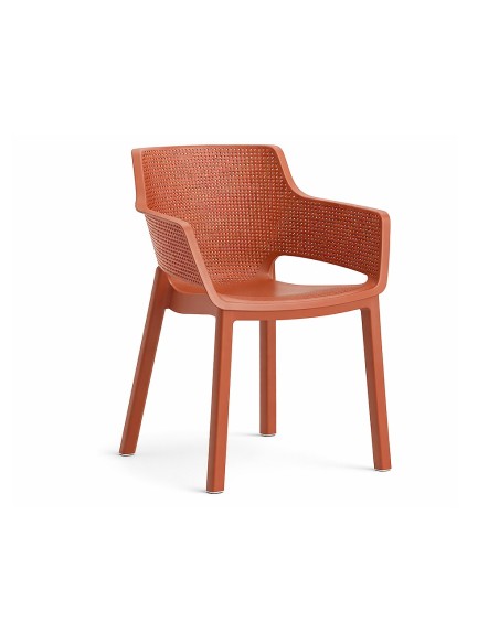 Silla Elisa Color Teja de Resina Apilable