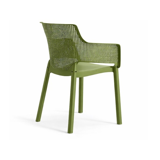 Silla Elisa Verde de Resina Apilable