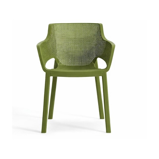Silla Elisa Verde de Resina Apilable